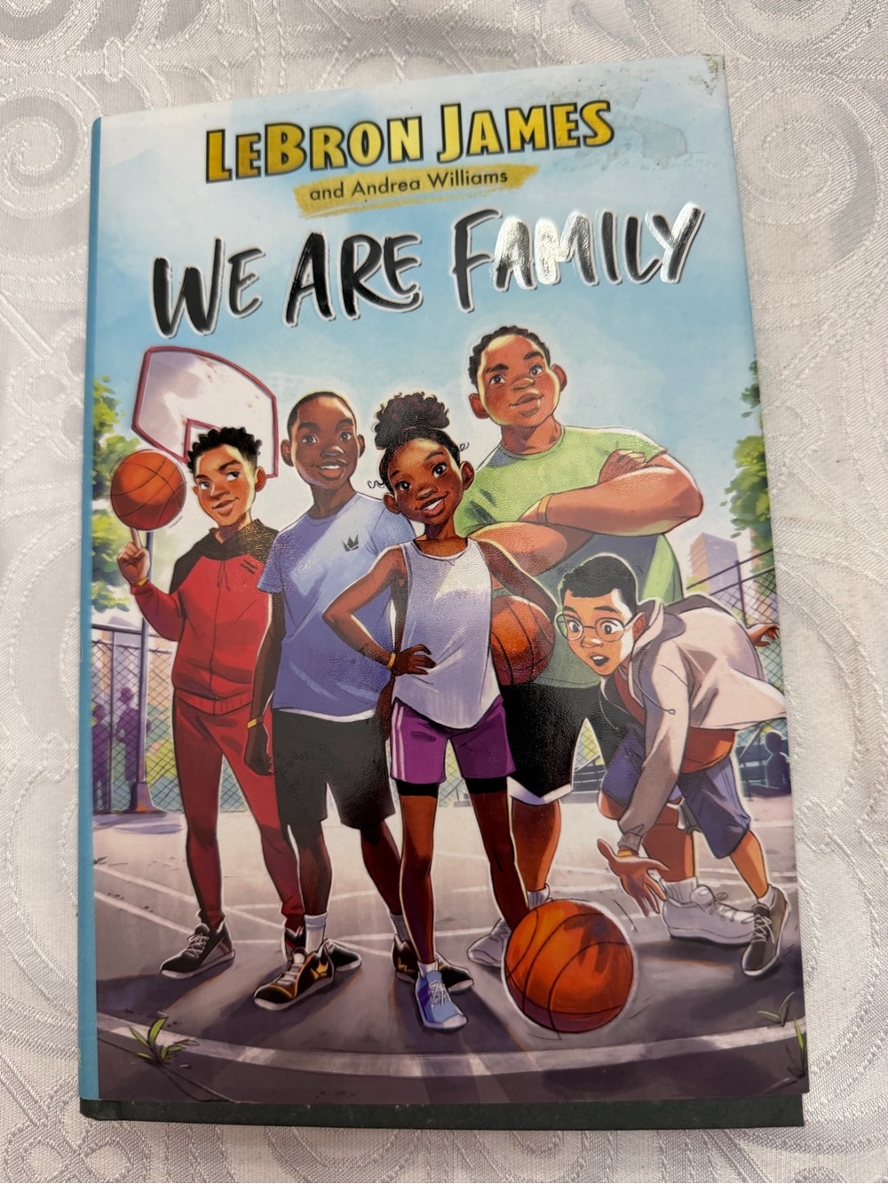We Are Family - Kids Basketball Picture Book, Blue